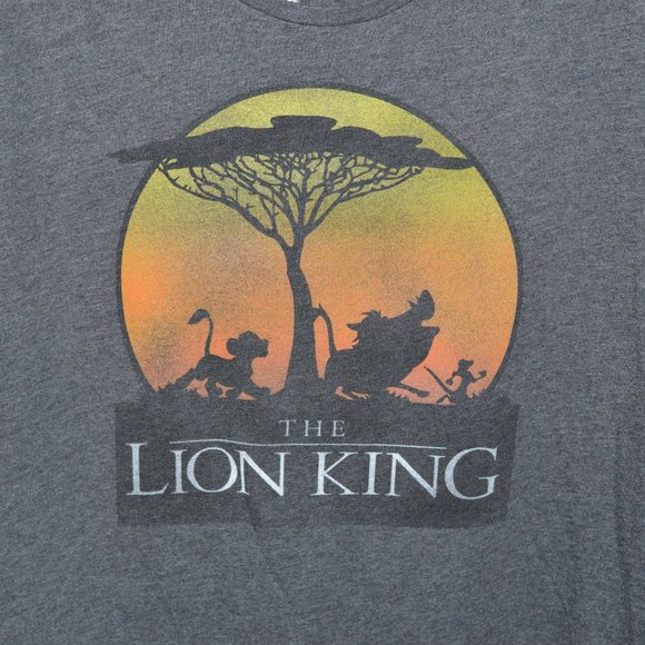 Disney Lion King Men's Size XXL Gray Timon Pumba & Simba Short- Sleeved T-Shirt - Picture 2 of 6